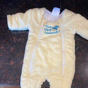 Baby Merlin's Magic Sleepsuit - Cream